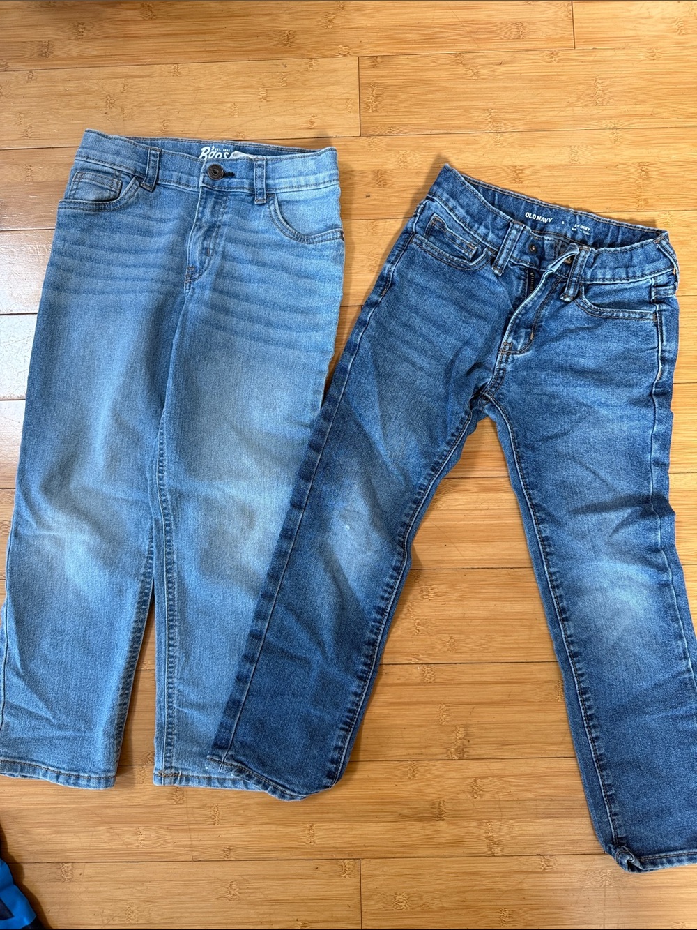 2 pairs Kids Light Blue Denim Jeans - size 6